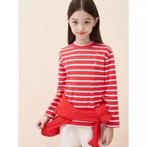 [BEANPOLE KIDS] [Essential] 스트라이프 긴소매 티셔츠  레드 (BI6841UE96)