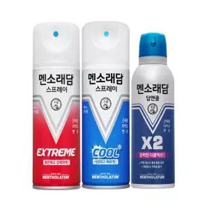 멘소래담 스프레이 파스 핫+쿨+딥엔쿨 3종세트