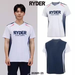 라이더 티셔츠 배드민턴 반팔 상의 남성 여성 게임웨어 화이트 네이비 2026R-25