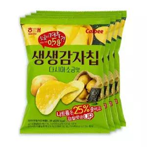 해태 생생감자칩 다시마소금맛 (38gX4번들) 감칠맛 과자 스낵 calbee