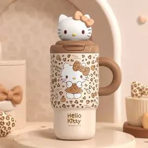 [꼬마스타]산리오 레오파드 피규어 텀블러 650ml-헬로키티