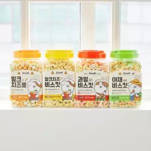 비스코티 강아지 쿠키 비스켓 뻥튀기 애견과자 야채+과일 800g 2개