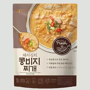 하니A 간편조리 순두부찌개 즉석식품 콩비지찌개 300g 아워홈 돼지김치 빠른배송