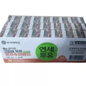 연세두유 뼈를 생각한 플러스 고칼슘 두유 후두 아몬드 저당 190ml 24개 간식 부모님 중장년 학생