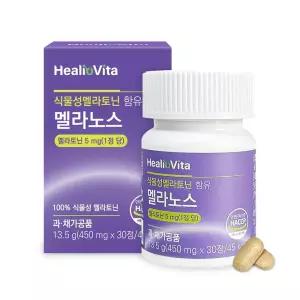 힐리오비타 멜라노스 식물성 멜라토닌 5mg 13.5g, 1개, 30정