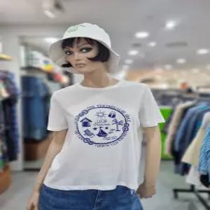 베네통/애플아울렛/마린 프린팅 티셔츠/BATSE5541