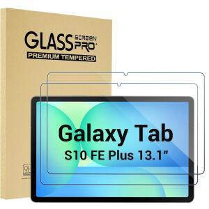 PROCASE 2 팩 삼성제품호환 S10 FE PLUS 2025 13.1인치용 | 경도 강화 유리 스크린 필름 가드 태블릿 FE+ (SMX620 / X626 X626B) 13.1