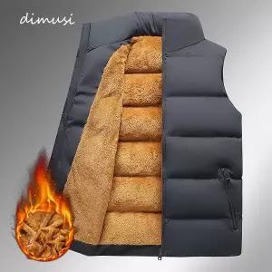 후리스 기모 자켓 재킷 점퍼 뽀글이 DIMUSI 남성 민 조끼 겨울 양털 코트 스탠드 칼라 열 두꺼운 의류