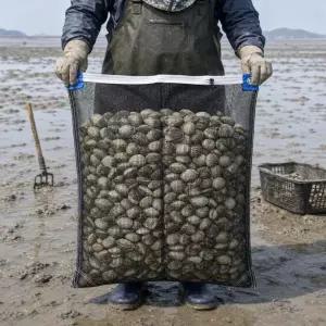 지퍼 해루질 그물망 채집망 해루질장비 조과망 망사 마대자루 포대