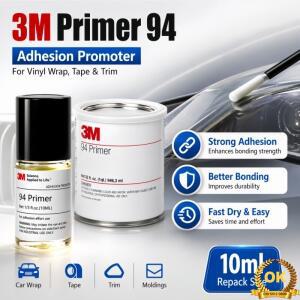 오리지널 3M 프라이머 94 접착촉진제 10ml 리팩 강력 (자동차 랩핑 테이프 플라스틱 금속 표면용)