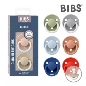 BIBS 덴마크 야광 아기쪽쪽이 빕스 디럭스 실리콘 공갈젖꼭지 2P세트 보호캡 포함
