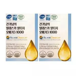 건기남의 알래스카 알티지 오메가3 1000mg x 30캡슐 2박스 EPA 720mg DHA 280mg