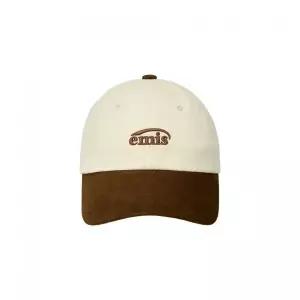 EMIS SMALL LOGO SUEDE BRIM BALL CAP-BEIGE