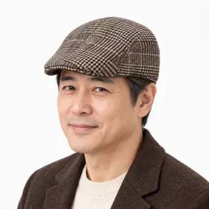 남성 헌팅캡 체크 신사모자 중년 노인 봄가을 겨울 패션모자 베레모 스타일