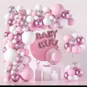 베이비걸 핑크풍선세트 DIY 가게장식 웨딩 개업 풍선장식 이벤트 파티 홍보광고효과 baby girl 돌잔치 첫돌