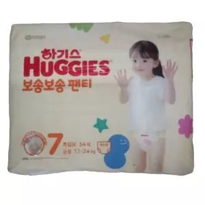 하기스 보송보송 팬티 7단계 공용 간편한 34매 17-24kg
