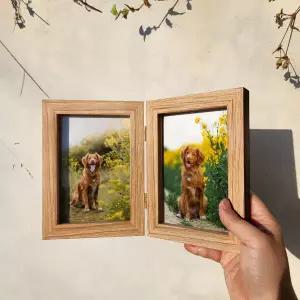 접이식 더블 액자 사진 사이즈 3x5 4x6 5x7 6x8 8x10 A4 감사장 2단 경첩
