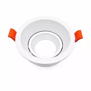 매립등 1/10PCS 현대식 원형 GU10 MR16 다운라이트 화이트 스팟 조명기구 LED 천장 라이트 프레임 실내 조