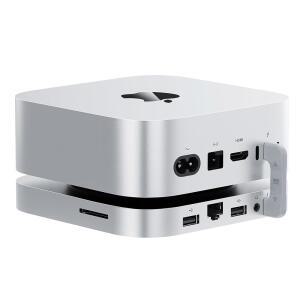 MAC MINI M1 /M2 /M3 /M4 듀얼 M.2 NVME SSD SD 4.0(UHS U2011II 최대 300MB/S) 카드 리더 80GBPS 확장 스토리지 및 포트용 MATE A THUNDERBOLT 5 DOCK