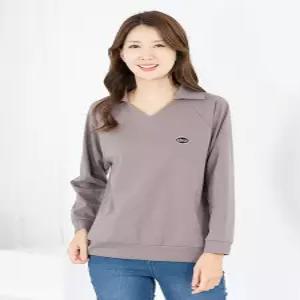 [모슬린]엄마옷 티셔츠 카라 면 빅사이즈 롱티 609FGH135 마담/중년여성/빅사이즈/50대/60대