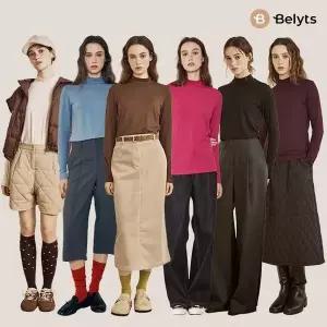 [하프클럽/벨리츠]벨리츠 26FW 양면 소프트 기모 티셔츠 6종, 여성