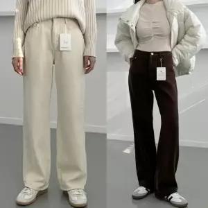 라잇피치와이드 겨울 부드러운 코튼일자 피치기모 와이드