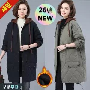 26년 여성 후드 누빔 깔깔이 롱 패딩 점퍼 겨울 빅사이즈 추천 4xl 미디 웰론 퀼팅 기본템 가벼운 하프 볼