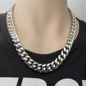 볼드커브체인 써지컬스틸 목걸이(10mm) 서지컬목걸이 써지컬목걸이
