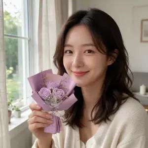 미니 꽃다발 장미꽃 조화 선물용 작은 생일 기념일 졸업식 축하용
