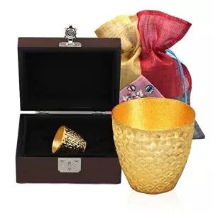 [골드모아]순금 컷팅소주잔 고급 원목함케이스 37.5g 24K 추석 부모님 은사님 생신 선물