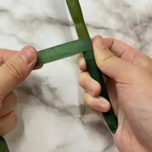 다크그린 테이프 꽃꽂이 부케만들기 부케재료