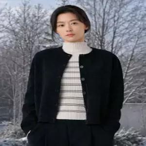 탑텐 여성 셔닐 크루넥 가디건_MSG4EC2440 7398410