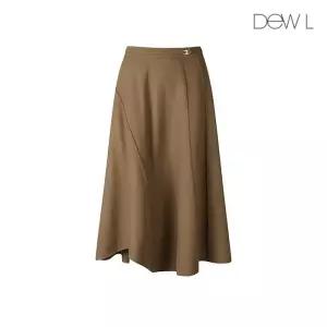 듀엘 울 블렌드 플레어 언발 스커트 CA_L244PSD038