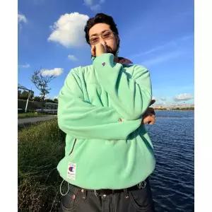 CHAMPION 폴라텍 컬러블록 플리스 아노락 Mint