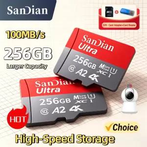 오리지널 128GB 마이크로 TF SD 카드 클래스 10 UHS-I 고속 안정 메모리 (휴대폰 카메라 MP3 플레이어 4K