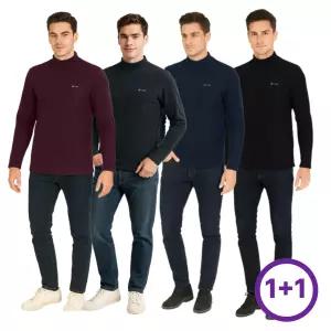 1+1 작업복상의 남자 남성 겨울 방한 기모 반목티 반폴라티 등산복 운동복 상의 티셔츠
