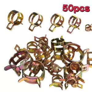 50 Pcs 패스너 5mm 스프링 클립 연료 워터 라인 호스 파이프 에어 튜브 클램프