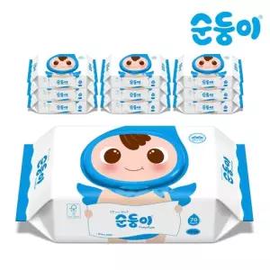 순둥이 물티슈 프리미엄 무향 엠보싱 캡형 70매 10팩 NC-01