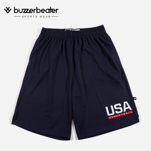 (버저비터) 농구 바지 USA TEXT 쇼츠 팬츠 반바지 네이비 BASKETBALL SHORT
