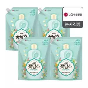 샤프란 꽃담초 화이트로즈 리필 1.6L x4개