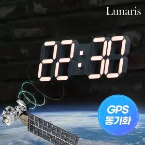 [Qubridge]국산 루나리스 위성 GPS 수신 인테리어 LED 벽시계 38cm