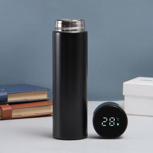 보온 보냉 LED 온도표시 텀블러 물병 500ml 블랙 K030
