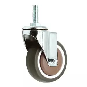 TPE 브라운 무소음 경량 7.5cm(3인치) 소폭 볼트형 M10 고무 바퀴 캐스터