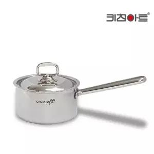 [키친아트] 아이사랑 통3중 스텐레스 인덕션가능 편수냄비 14cm(뚜껑포함)