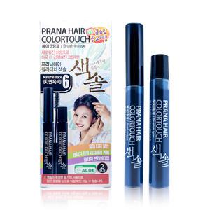 프라나 색솔 헤어칼라터치 마스카라형 2pcs 옻 안타는 새치커버 마스카라 원터치