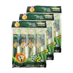 엘지 죽염 잇몸전문 칫솔 초극세모 4입 3개 양치