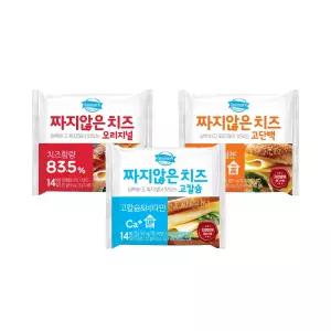 동원 짜지않은 치즈252g 고칼슘14매X2개+오리지널14매X2개+고단백14매X2개(총84매)/무