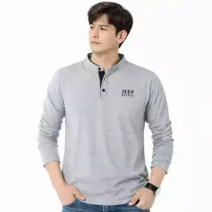 지프 스피릿 남성 베이직 헨리넥 긴팔 티셔츠 305001
