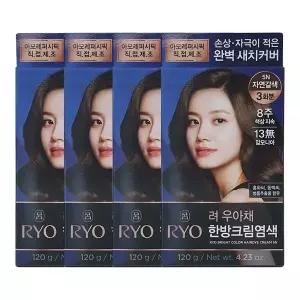 [미쟝센]려 우아채 염색약 새치크림 5N 자연갈색 x4
