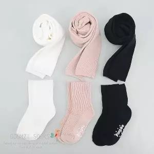 [보리보리/꼼지]D잔골지 분리타이즈 무발타이즈 양말세트 유아 아동 스타킹